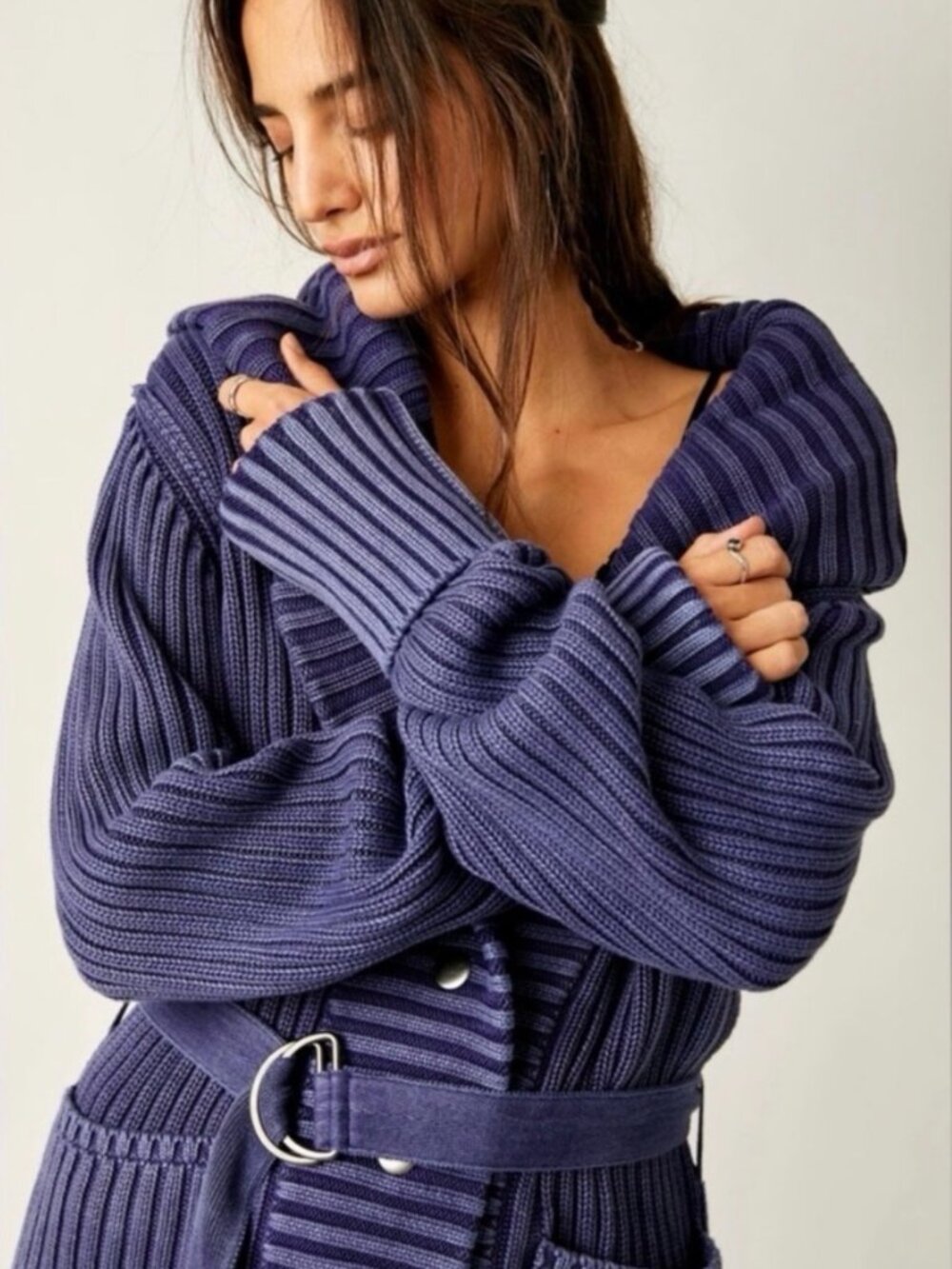 Brand New Free People Navy/Blue Cardigan - Size Small - NWT - Picture 2 of 12